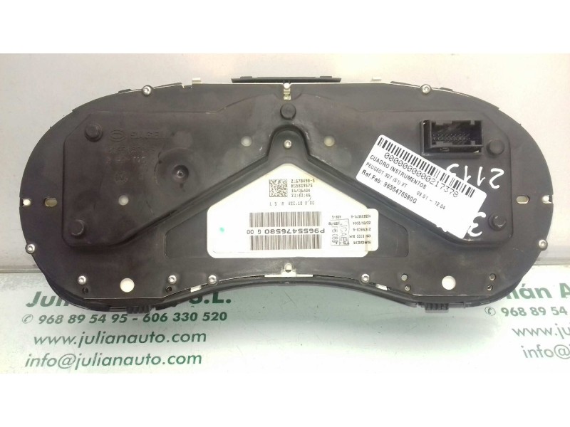 Recambio de cuadro instrumentos para peugeot 307 (s1) xt referencia OEM IAM 9655476580G  