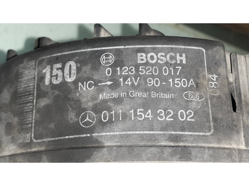 Recambio de alternador para mercedes-benz clase s (w220) berlina 500 (220.075) referencia OEM IAM 0111543202 BOSCH 90A - 150A