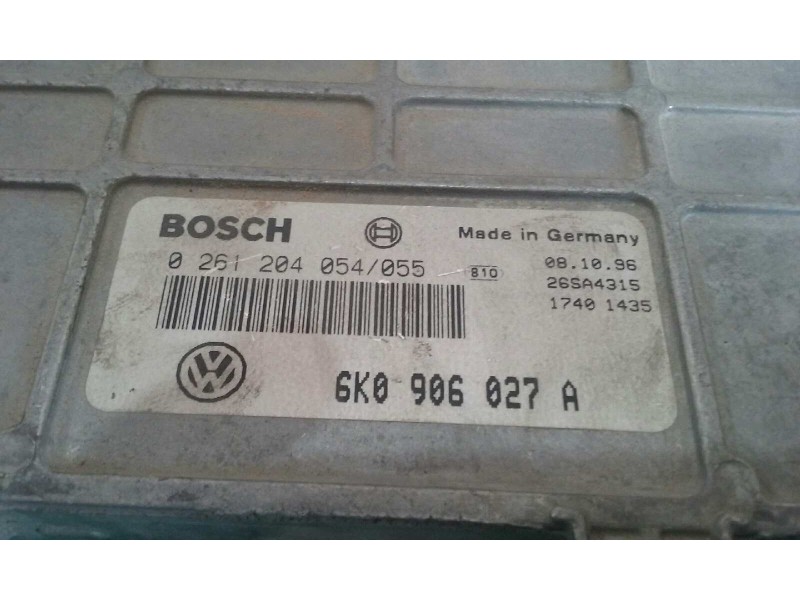 Recambio de centralita motor uce para seat ibiza (6k) 1.4 referencia OEM IAM 6K0906027A 0261204054/055 BOSCH Recambio de centralita motor uce para seat ibiza (6k) 1.4 referencia OEM IAM 6K0906027A 0261204054/055 BOSCH