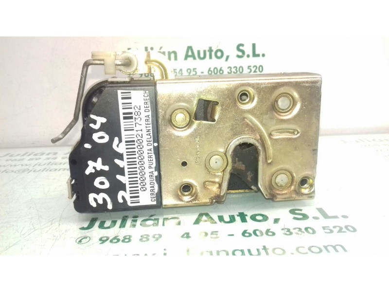 Recambio de cerradura puerta delantera derecha para peugeot 307 (s1) xt referencia OEM IAM  GRIS 6 PINES