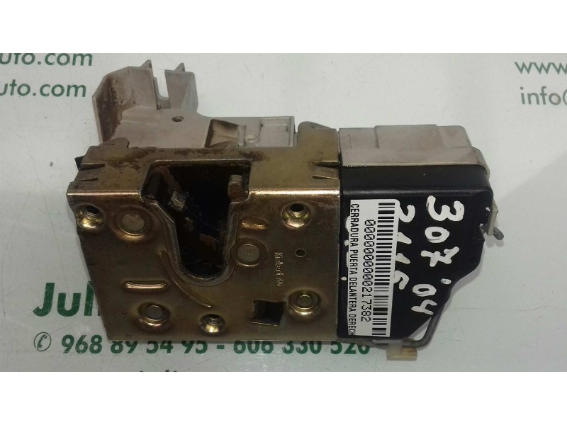 Recambio de cerradura puerta delantera derecha para peugeot 307 (s1) xt referencia OEM IAM  GRIS 6 PINES