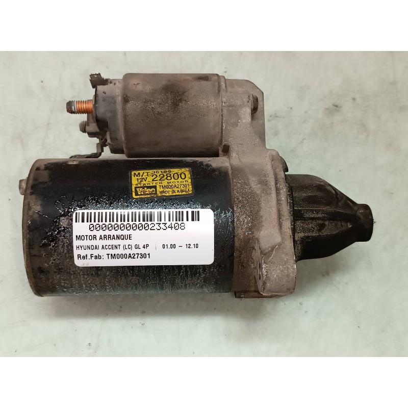 Recambio de motor arranque para hyundai accent (lc) gl 4p referencia OEM IAM TM000A27301 3610022800 VALEO