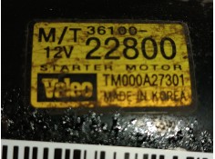Recambio de motor arranque para hyundai accent (lc) gl 4p referencia OEM IAM TM000A27301 3610022800 VALEO 2