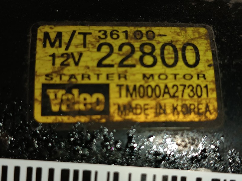 Recambio de motor arranque para hyundai accent (lc) gl 4p referencia OEM IAM TM000A27301 3610022800 VALEO