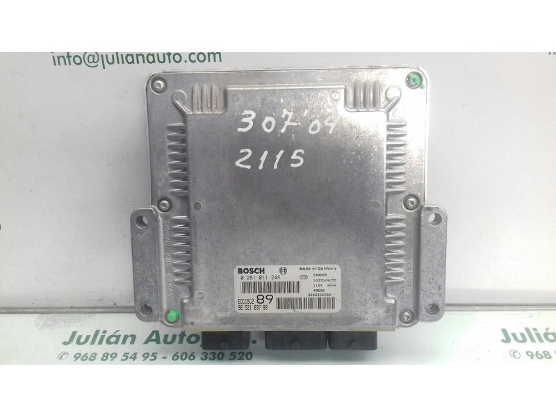 Recambio de centralita motor uce para peugeot 307 (s1) xt referencia OEM IAM 9652183780 0281011248 KIT - BOSCH