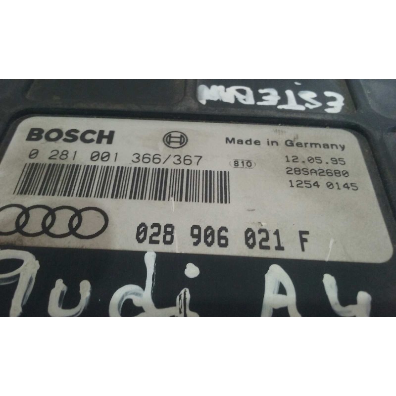 Recambio de centralita motor uce para audi a4 berlina (b5) 1.9 tdi referencia OEM IAM 028906021F 0281001366 / 367 BOSCH