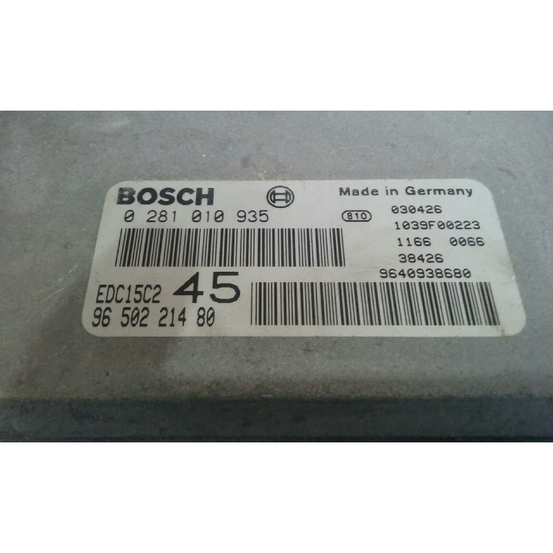 Recambio de centralita motor uce para peugeot 307 break / sw (s1) break xr referencia OEM IAM 9650221480 0281010935 KIT - BOSCH