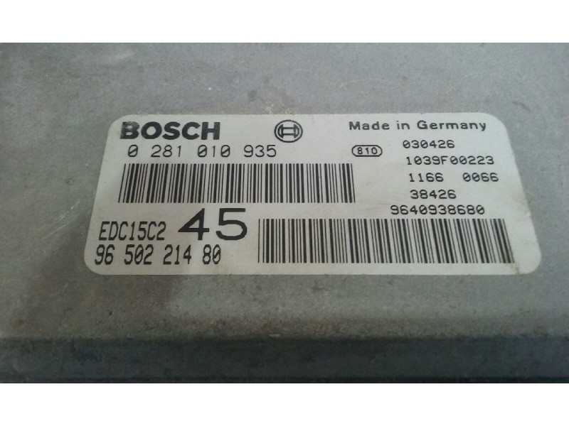 Recambio de centralita motor uce para peugeot 307 break / sw (s1) break xr referencia OEM IAM 9650221480 0281010935 KIT - BOSCH