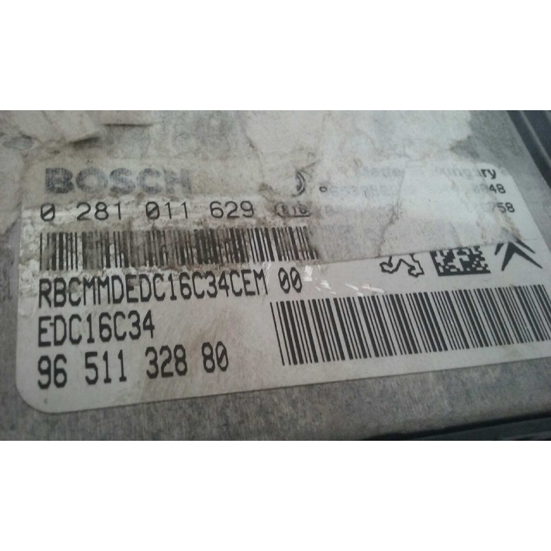 Recambio de centralita motor uce para citroen c4 berlina collection referencia OEM IAM 9651132880 0281011629 KIT - BOSCH