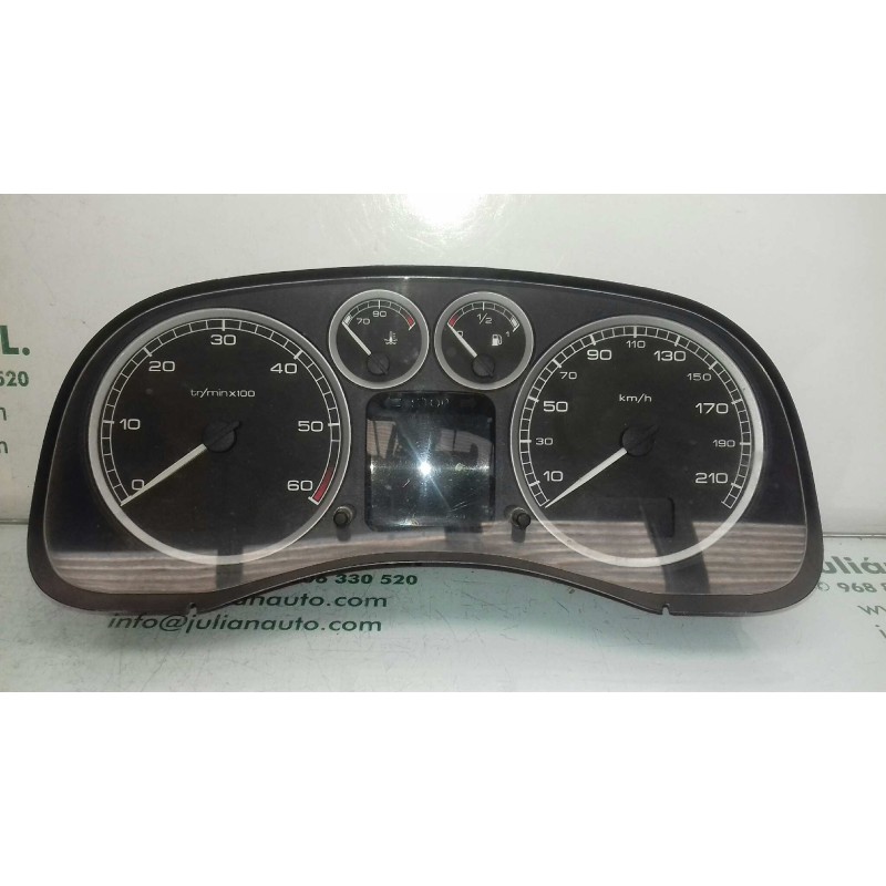 Recambio de cuadro instrumentos para peugeot 307 break / sw (s1) sw referencia OEM IAM 9636708880E05 21655303 8 X5 SAGEM