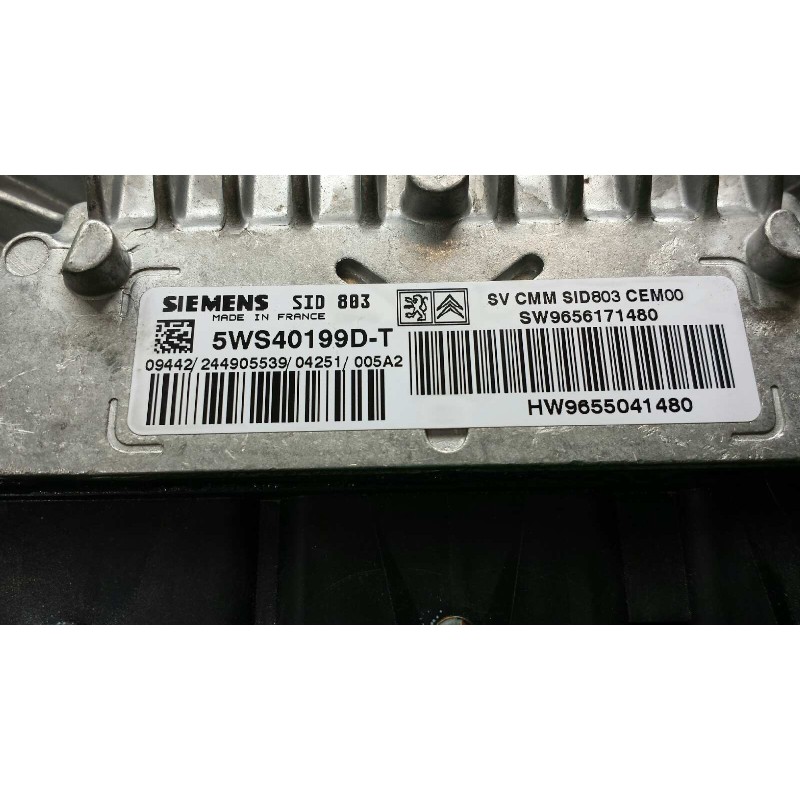 Recambio de centralita motor uce para citroen c5 berlina exclusive referencia OEM IAM 5WS40199DT SW9656171480 KIT - SIEMENS - VD