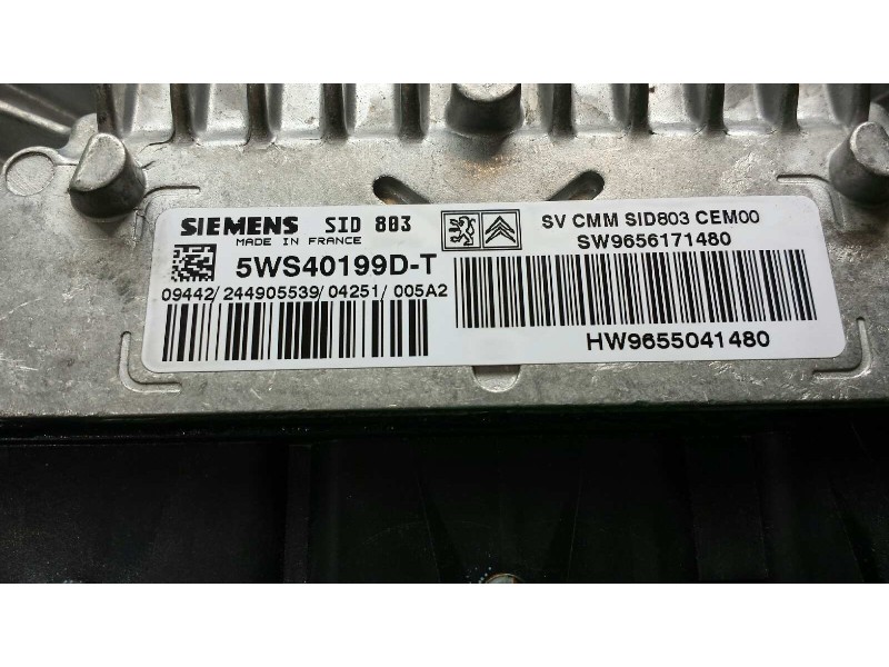 Recambio de centralita motor uce para citroen c5 berlina exclusive referencia OEM IAM 5WS40199DT SW9656171480 KIT - SIEMENS - VD