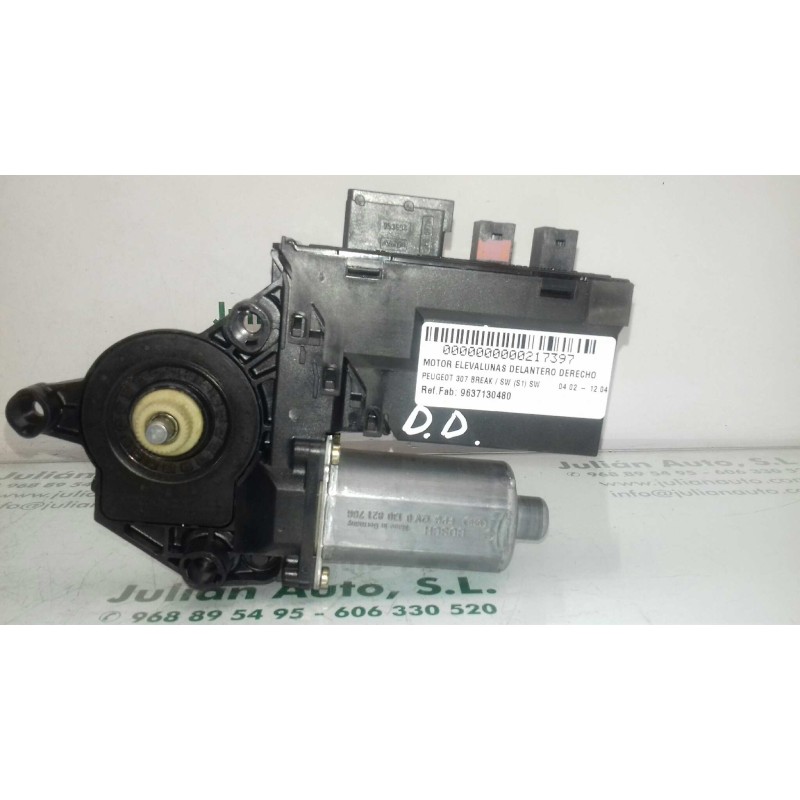 Recambio de motor elevalunas delantero derecho para peugeot 307 break / sw (s1) sw referencia OEM IAM 9637130480 0130821766 