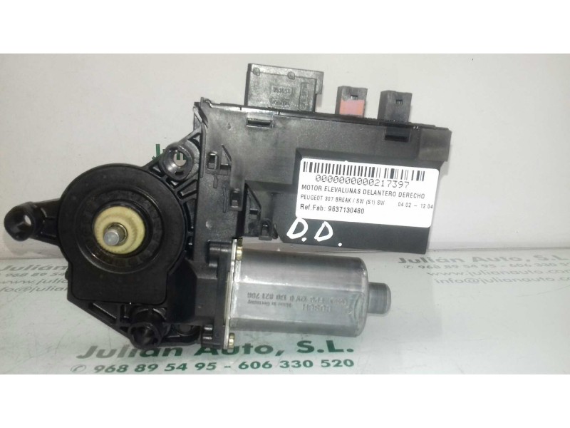 Recambio de motor elevalunas delantero derecho para peugeot 307 break / sw (s1) sw referencia OEM IAM 9637130480 0130821766 