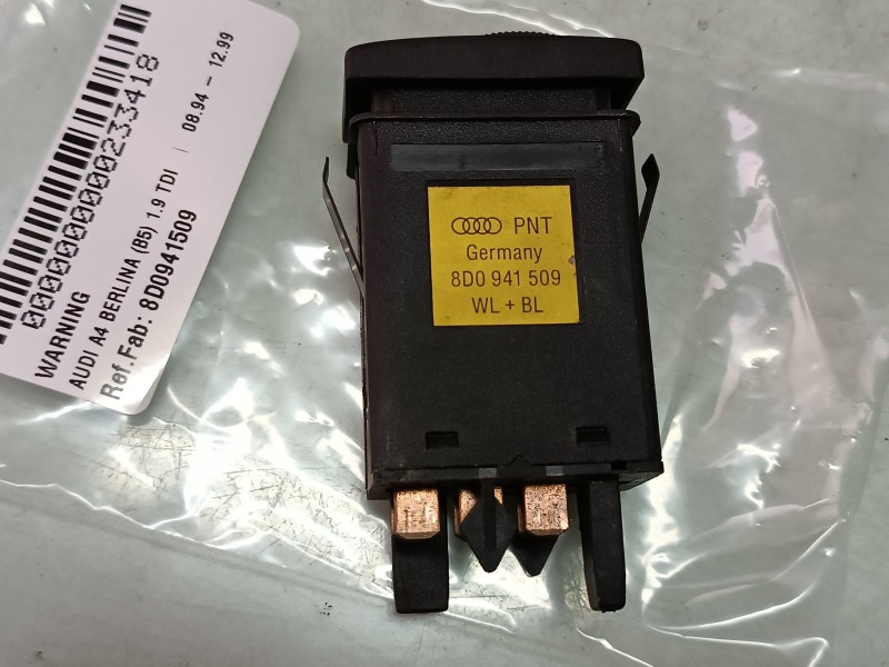 Recambio de warning para audi a4 berlina (b5) 1.9 tdi referencia OEM IAM 8D0941509  