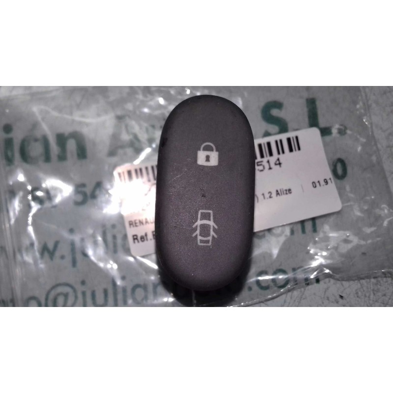 Recambio de interruptor para renault clio i fase i+ii (b/c57) 1.2 alize referencia OEM IAM  6 PINES GRIS CIERRE PUERTAS