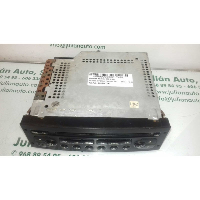 Recambio de sistema audio / radio cd para peugeot 307 break / sw (s1) sw referencia OEM IAM 96489417XT VDORD301 