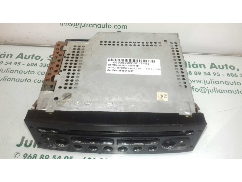 Recambio de sistema audio / radio cd para peugeot 307 break / sw (s1) sw referencia OEM IAM 96489417XT VDORD301 