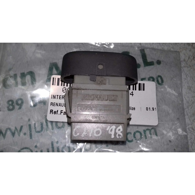 Recambio de interruptor para renault clio i fase i+ii (b/c57) 1.2 alize referencia OEM IAM  6 PINES GRIS CIERRE PUERTAS