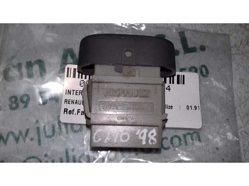 Recambio de interruptor para renault clio i fase i+ii (b/c57) 1.2 alize referencia OEM IAM  6 PINES GRIS CIERRE PUERTAS