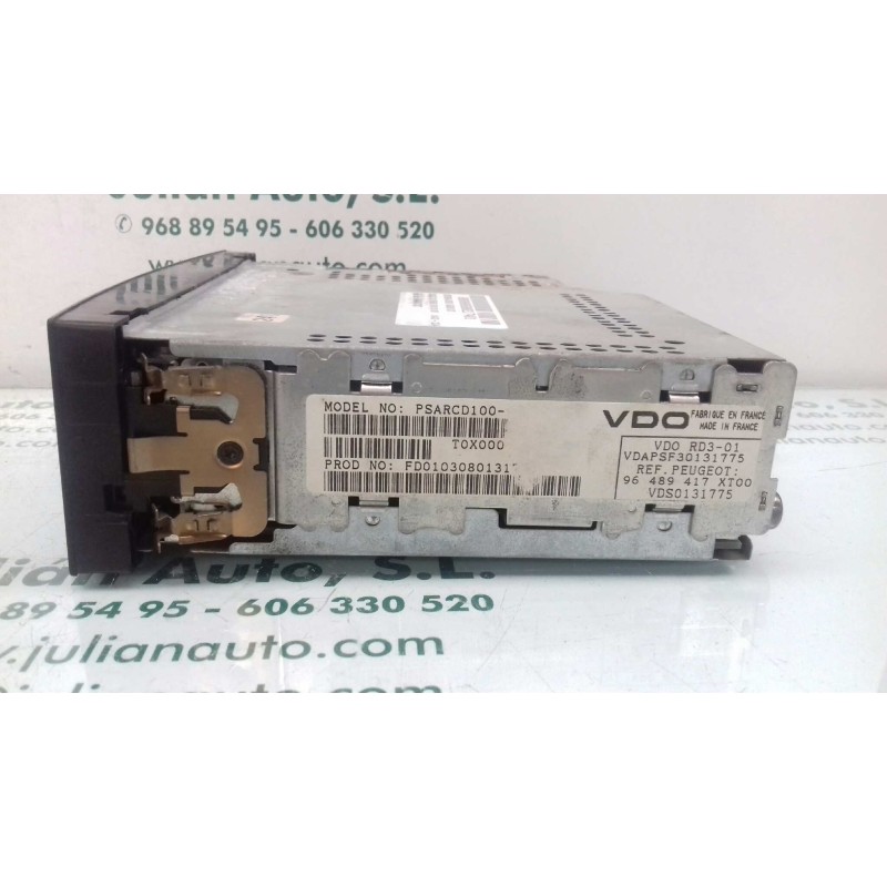 Recambio de sistema audio / radio cd para peugeot 307 break / sw (s1) sw referencia OEM IAM 96489417XT VDORD301 