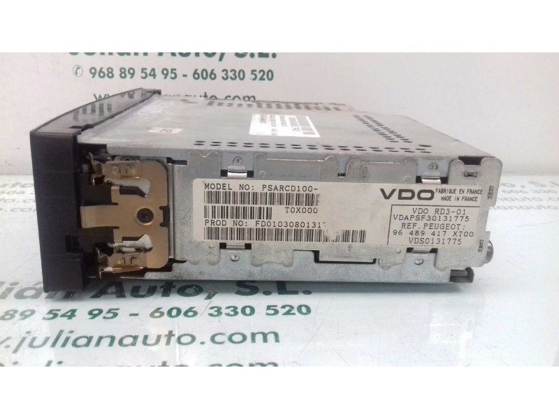 Recambio de sistema audio / radio cd para peugeot 307 break / sw (s1) sw referencia OEM IAM 96489417XT VDORD301 