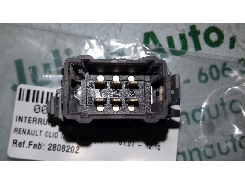 Recambio de interruptor para renault clio iii authentique referencia OEM IAM 2808202 3 + 3 PINES BLOQUEO ELEVALUNAS Recambio de interruptor para renault clio iii authentique referencia OEM IAM 2808202 3 + 3 PINES BLOQUEO ELEVALUNAS