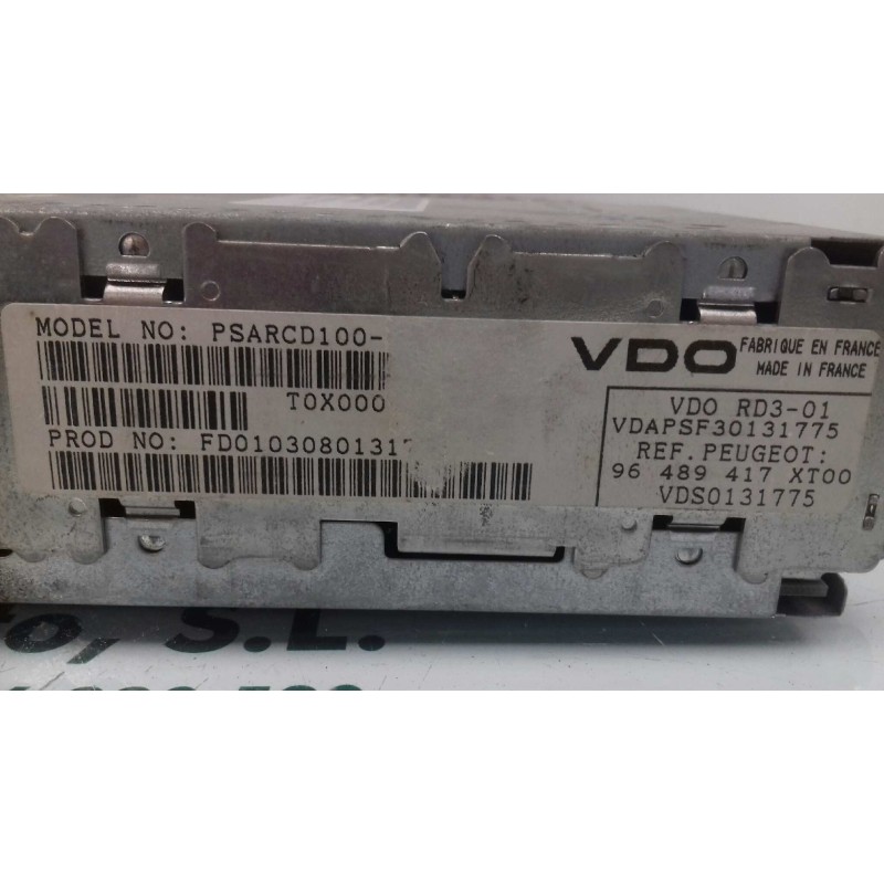 Recambio de sistema audio / radio cd para peugeot 307 break / sw (s1) sw referencia OEM IAM 96489417XT VDORD301 