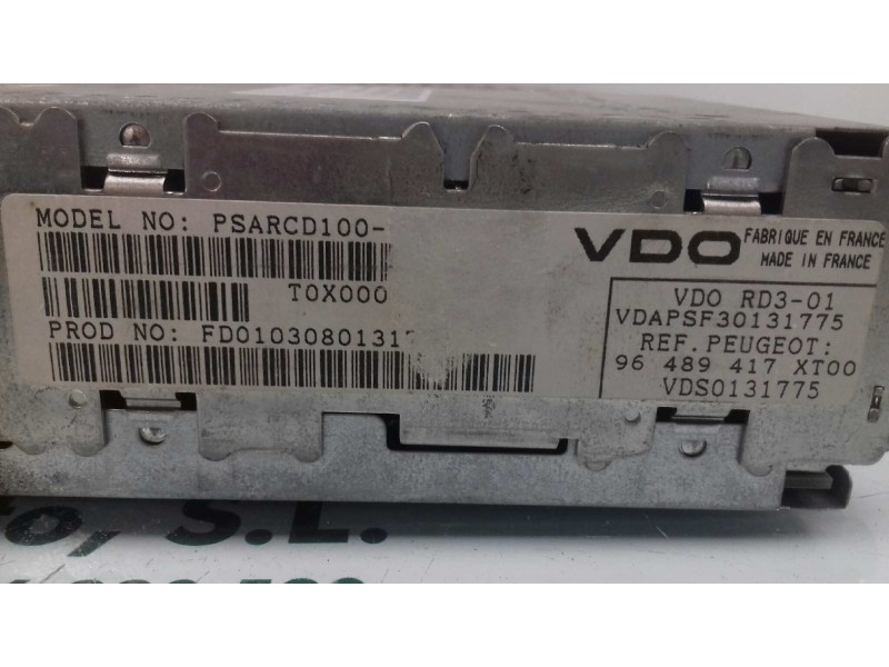 Recambio de sistema audio / radio cd para peugeot 307 break / sw (s1) sw referencia OEM IAM 96489417XT VDORD301 