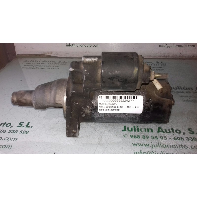 Recambio de motor arranque para audi a4 berlina (b5) 2.5 tdi referencia OEM IAM 059911023H 0001109021 BOSCH