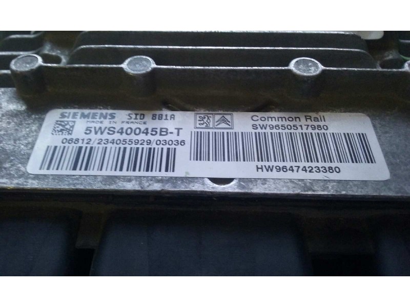 Recambio de centralita motor uce para peugeot 307 (s1) xr referencia OEM IAM 9650517980 5WS40045B-T SIEMENS