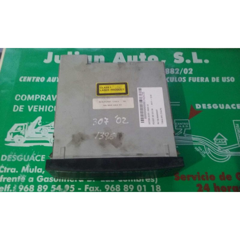 Recambio de sistema audio / radio cd para peugeot 307 (s1) xn referencia OEM IAM 96469053XT  BLAUPUNKT