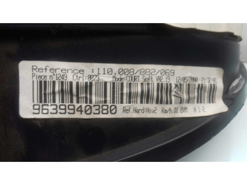 Recambio de cuadro instrumentos para peugeot 406 berlina (s1/s2) sldt referencia OEM IAM 9639940380 110008882069 VDO
