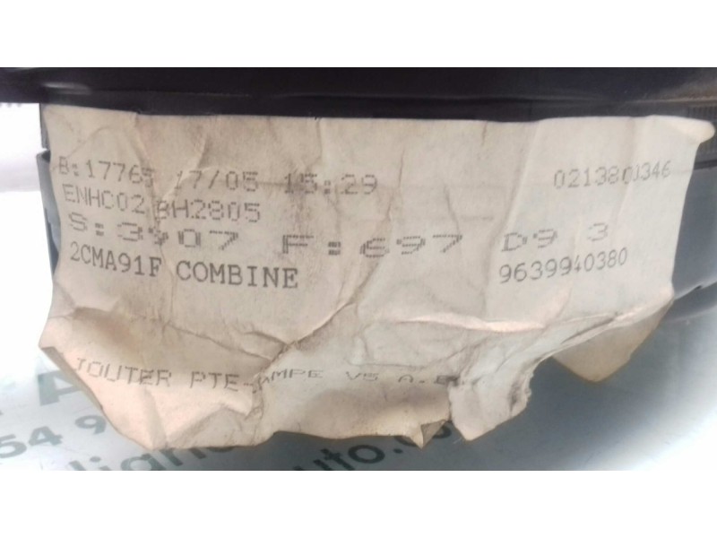 Recambio de cuadro instrumentos para peugeot 406 berlina (s1/s2) sldt referencia OEM IAM 9639940380 110008882069 VDO