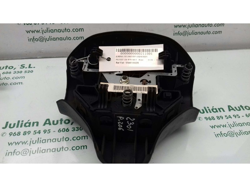 Recambio de airbag delantero izquierdo para peugeot 206 berlina e-music referencia OEM IAM 96441166ZR  DOS CONECTORES