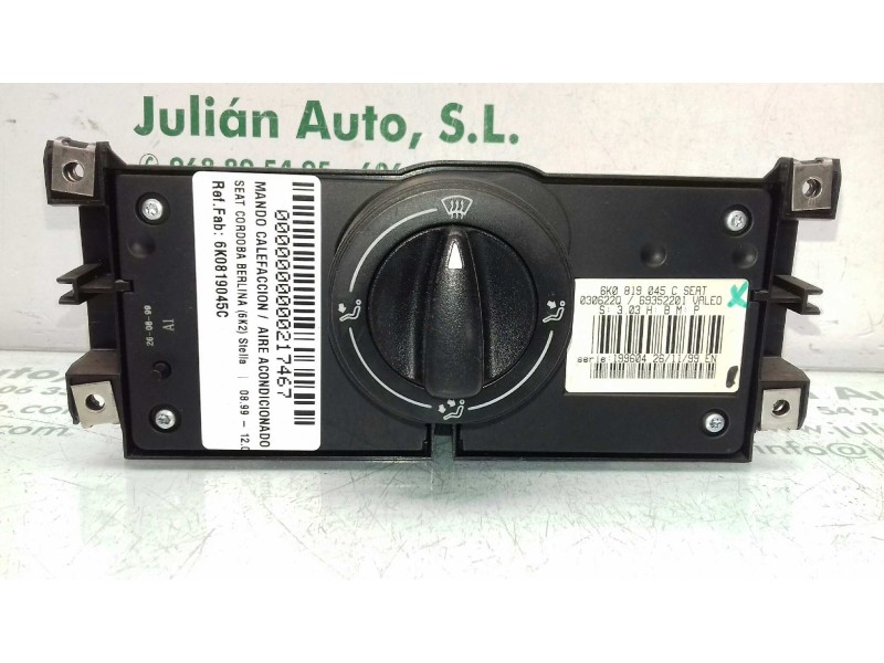 Recambio de mando calefaccion / aire acondicionado para seat cordoba berlina (6k2) stella referencia OEM IAM 6K0819045C 69352201