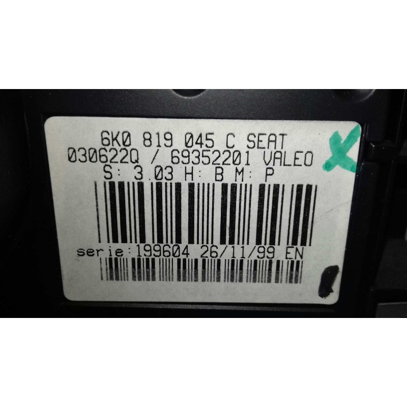 Recambio de mando calefaccion / aire acondicionado para seat cordoba berlina (6k2) stella referencia OEM IAM 6K0819045C 69352201