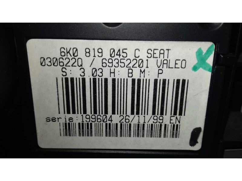 Recambio de mando calefaccion / aire acondicionado para seat cordoba berlina (6k2) stella referencia OEM IAM 6K0819045C 69352201