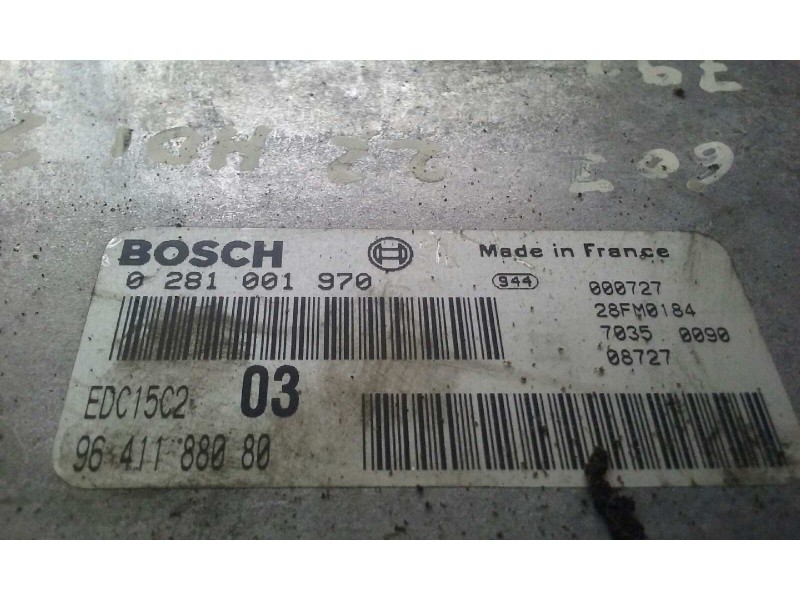 Recambio de centralita motor uce para peugeot 607 (s1) básico referencia OEM IAM 9641188080 0281001970 KIT - BOSCH