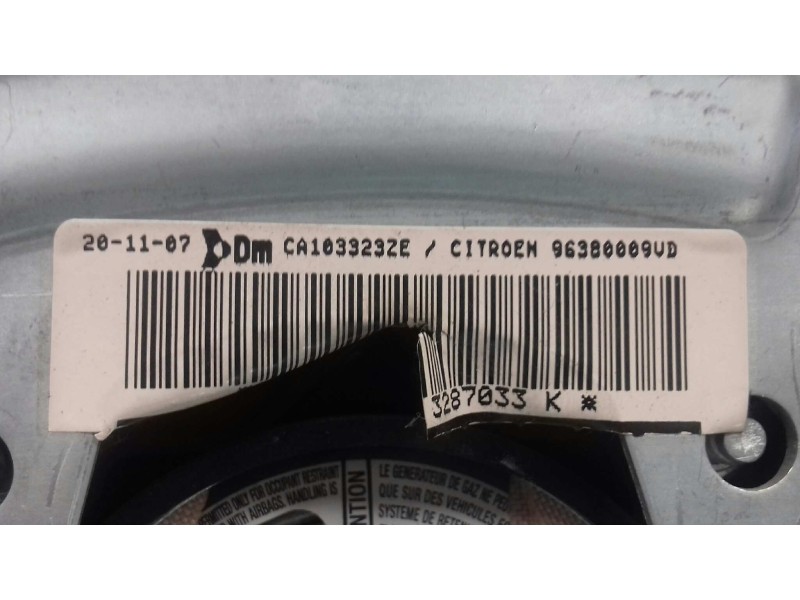 Recambio de airbag delantero izquierdo para citroen c2 collection referencia OEM IAM 96380009  
