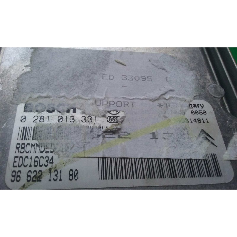 Recambio de centralita motor uce para peugeot 307 berlina (s2) xsi referencia OEM IAM 9662213180 0281013331 KIT - BOSCH