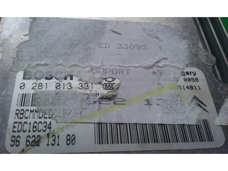 Recambio de centralita motor uce para peugeot 307 berlina (s2) xsi referencia OEM IAM 9662213180 0281013331 KIT - BOSCH