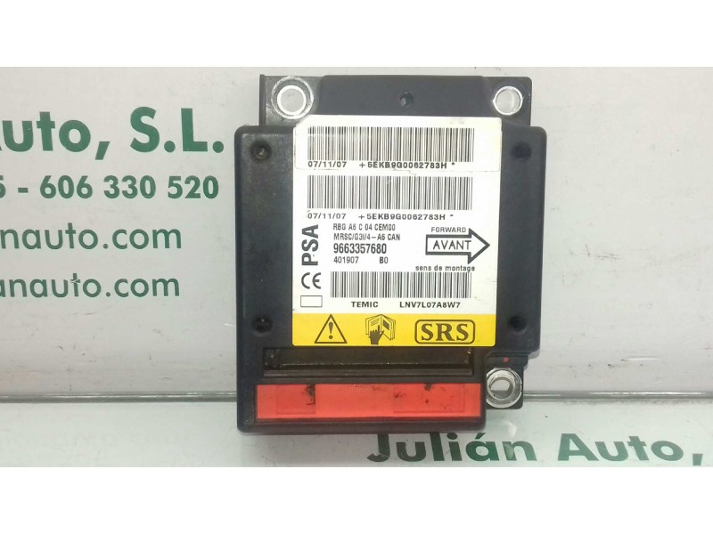 Recambio de centralita airbag para citroen c2 collection referencia OEM IAM 9663357680 401907 TEMIC