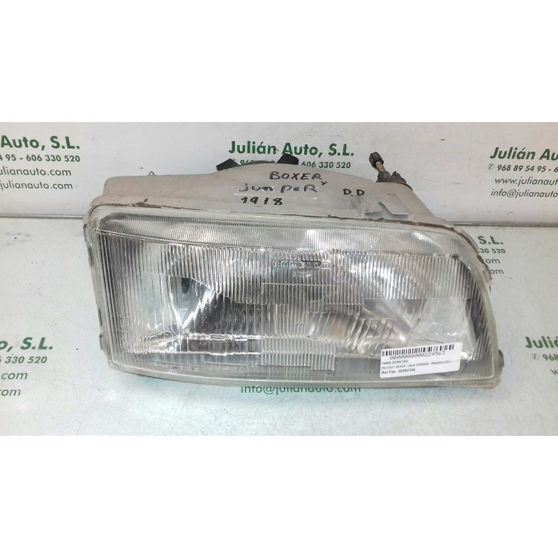 Recambio de faro derecho para peugeot boxer caja cerrada (rs2850)(230)(´02) 1400 td referencia OEM IAM 35680748 CARELLO 