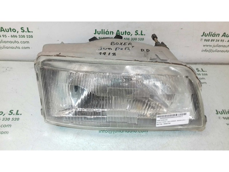 Recambio de faro derecho para peugeot boxer caja cerrada (rs2850)(230)(´02) 1400 td referencia OEM IAM 35680748 CARELLO 