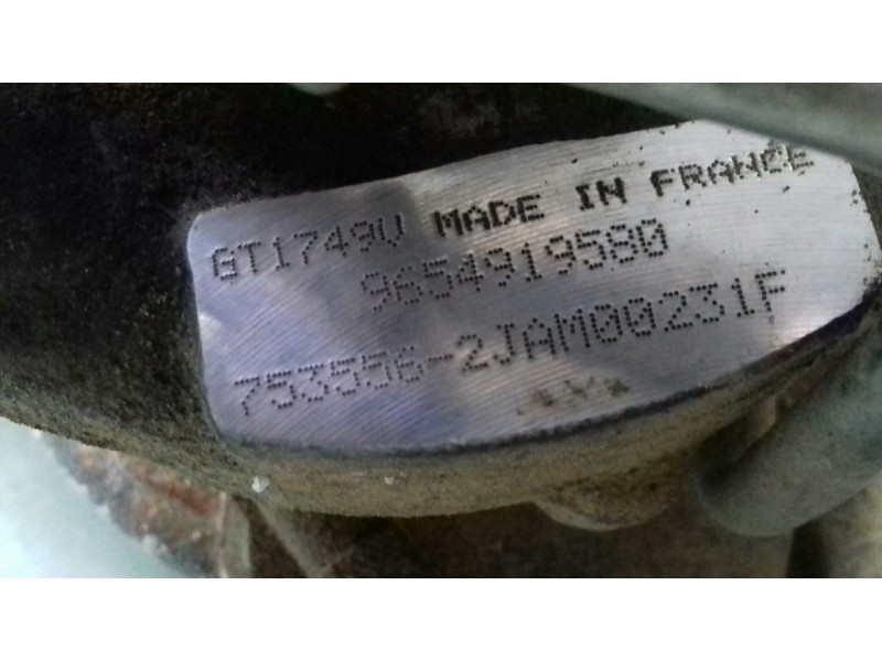 Recambio de turbocompresor para peugeot 407 st confort referencia OEM IAM 9654919580 GT1749V GARRETT