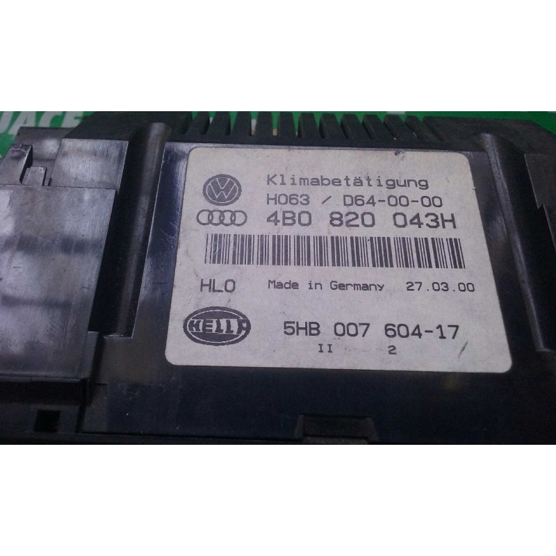 Recambio de mando climatizador para audi a6 avant (4b5) 2.5 tdi referencia OEM IAM 4B0820043H 5HB007604-17 HELLA