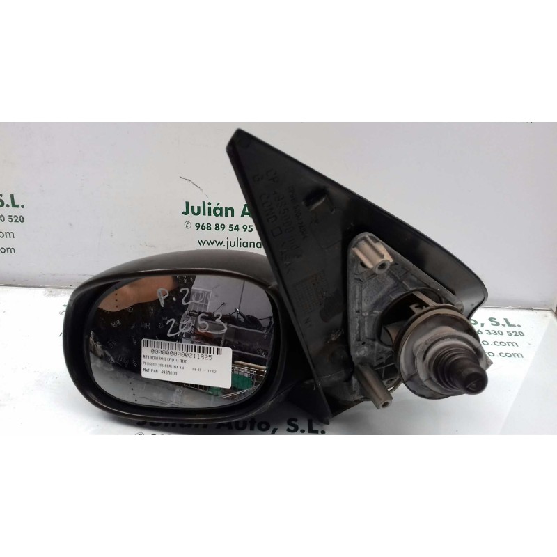 Recambio de retrovisor izquierdo para peugeot 206 berlina xn referencia OEM IAM 4985000  MANUAL