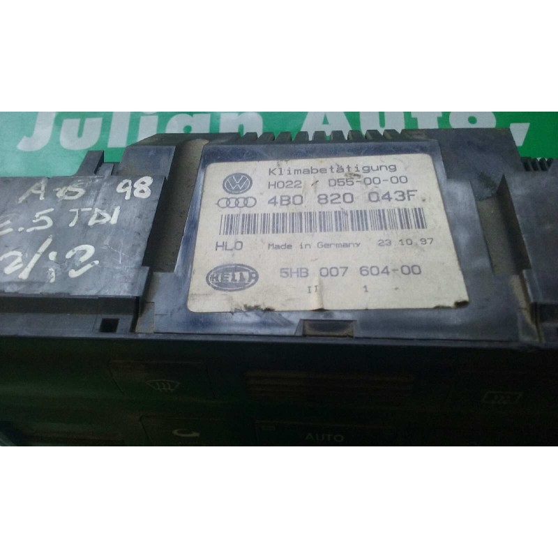 Recambio de mando climatizador para audi a6 berlina (4b2) 2.5 tdi referencia OEM IAM 4B0820043F 5HB007604-00 