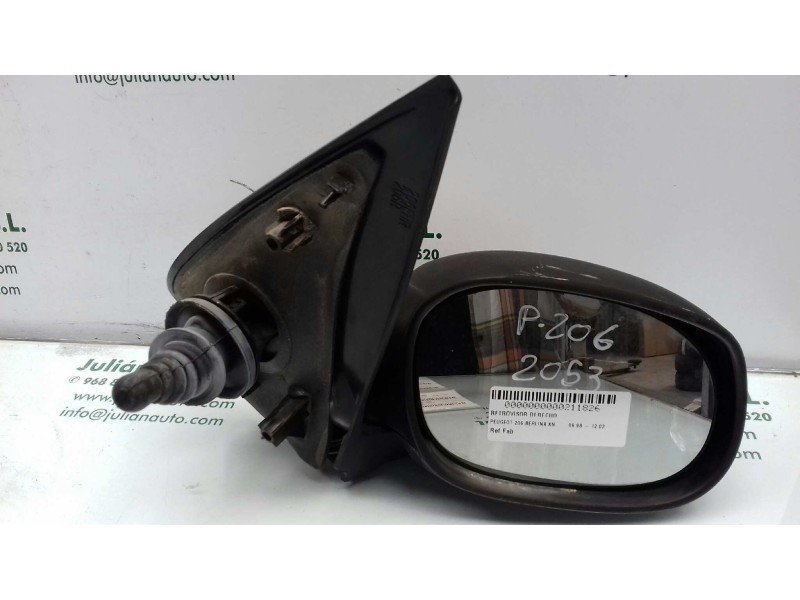 Recambio de retrovisor derecho para peugeot 206 berlina xn referencia OEM IAM   MANUAL
